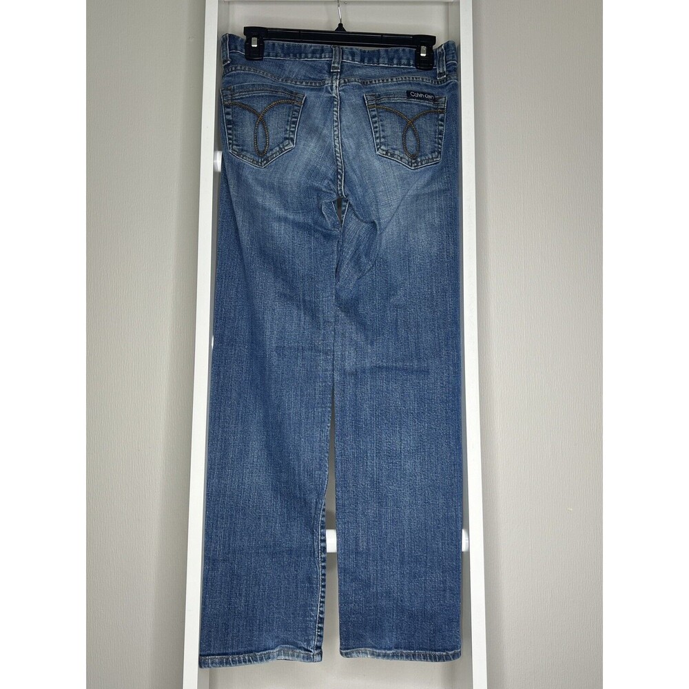 Calvin Klein Jeans Womens 4 Blue Mid-Wash Denim Mid-Rise Straight Stretch - Picture 5 of 12